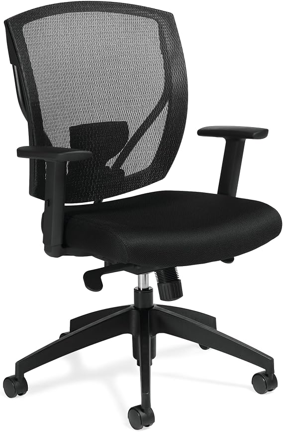 Atwater Mesh Back SynchroTilt Task Chair Black Mesh Fabric Seat/Black Mesh Back/Black Frame