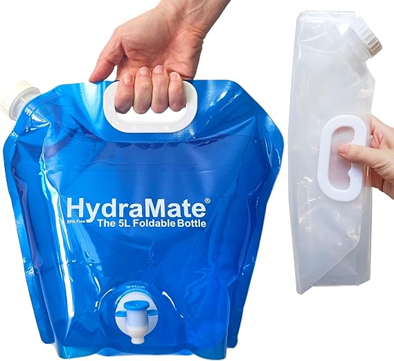 HydraMate Water Carrier Camping - Collapsible Containers 5L Bottles (TAP)