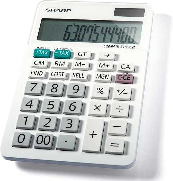 Sharp EL-334WB Business Calculator, White 4.0