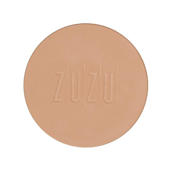 ZUZU LUXE Mineral Powder, Dual Powder Foundation, medium to full coverage, natural finish. Natural, Paraben Free, Vegan, Gluten-free, Cruelty-free, Non GMO, .32 oz. (Refill D-20)