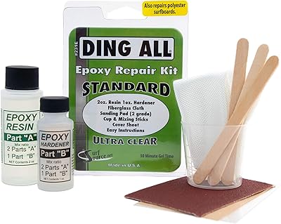 Ding All 3 Oz 84ml Standard Epoxy Repair Kit for Epoxy and Polyester Surfboards Repairs