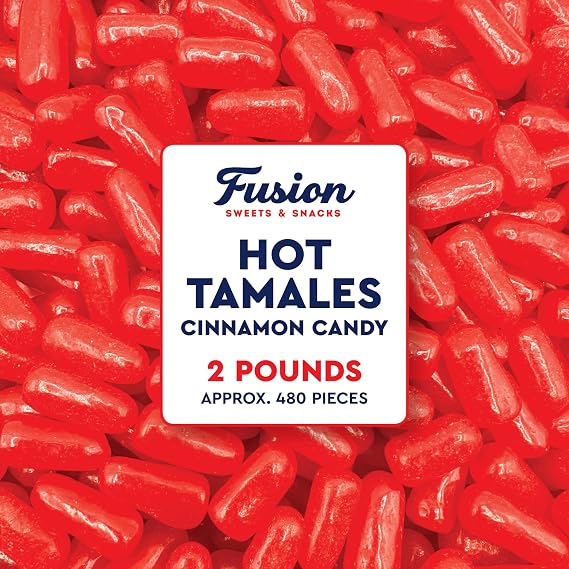 Hot Tamales Fierce Cinnamon Candy, 2 Pound Bulk Bag, Gluten and Fat Free