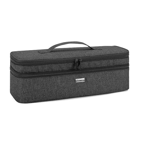 Teamoy Double-Layer Travel Storage Bag for Hair Dryer, Black