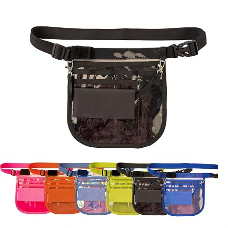 Aylashine Nurse Fanny Bag with Medical Gear Pockets, Nurse Waist Bag Organizer for Storage of Stethoscope, Tape Holder, Bandages, Scissors and Other Emergency Supplies Black