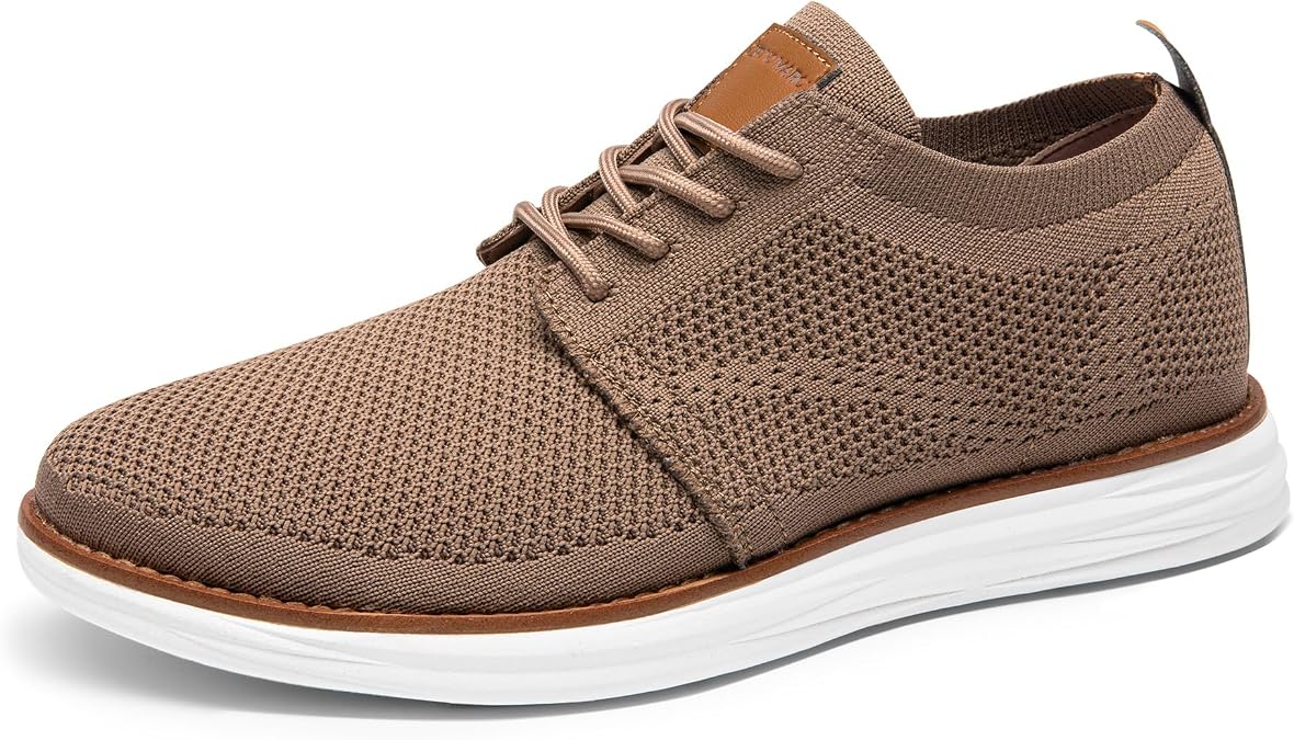 Bruno Marc Men's KnitFlex Breeze Mesh Sneakers Oxfords Lace-Up Lightweight Casual Walking Shoes