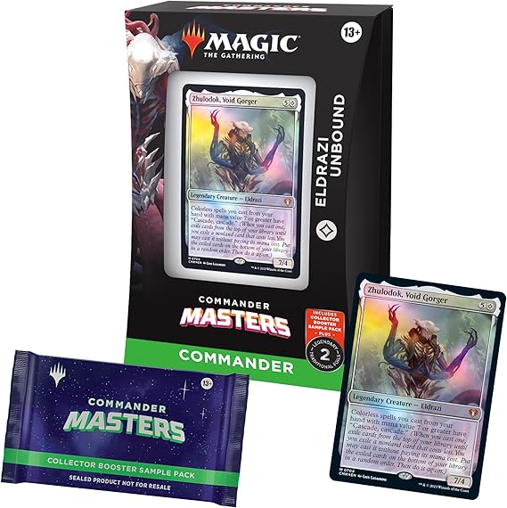Magic: The Gathering Commander Masters Commander Deck - Eldrazi Unbound (100-Card Deck, 2-Card Collector Booster Sample Pack + Accessories)