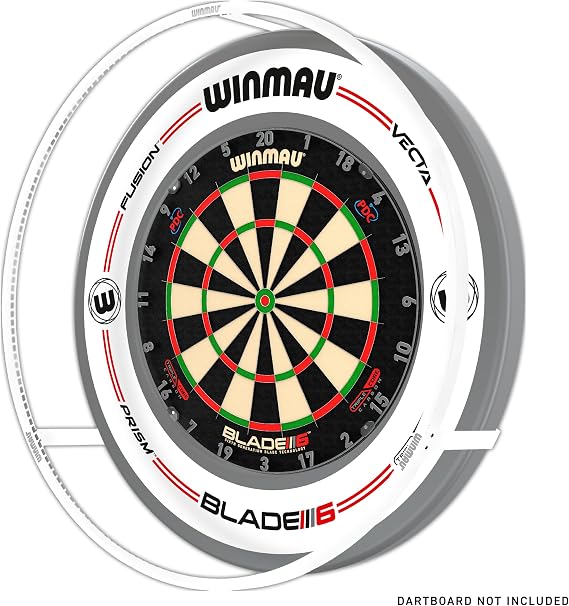 WINMAU | Plasma Dartboard Ring Light | Surround Bundle| Ice White or Black