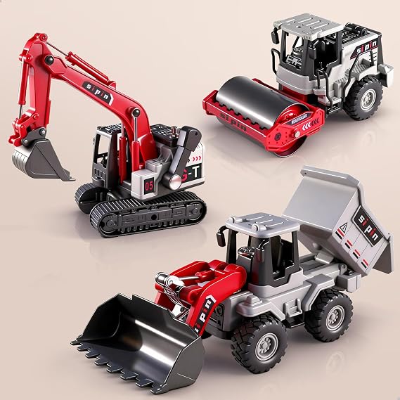 iPlay, iLearn Kids Construction Toy Trucks, Excavator Toy for Boy Age 3-5
