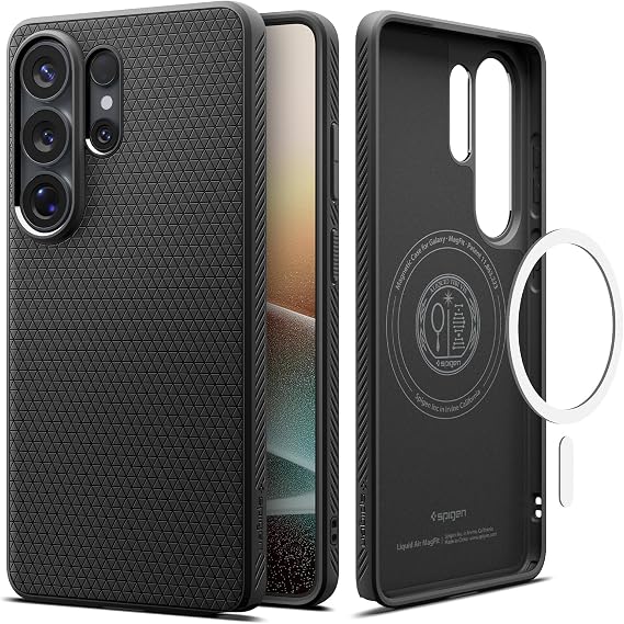 Spigen Galaxy S26 Ultra ile Uyumlu Kılıf Liquid Air Mag Fit Kaymaz Dokulu Yüzey Siyah Kapak - ACS11024 (Spigen TR Garantili)