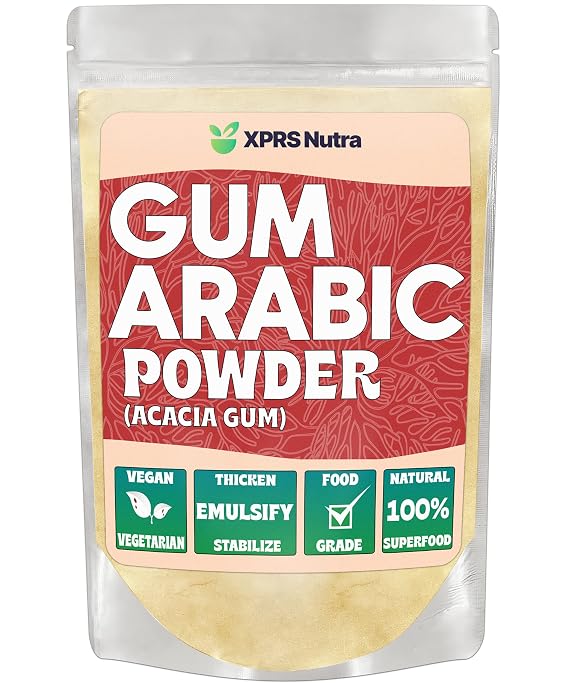 XPRS Nutra Gum Arabic Powder - Premium Acacia 4 Ounce - Food Grade Powdered for Watercolor Paint - Arabic for Baking and More