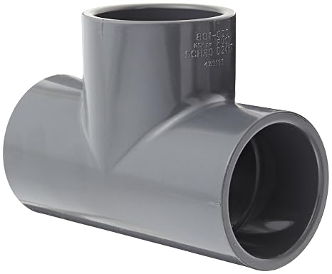 Spears 801 Series PVC Pipe Fitting, Tee, Schedule 80, 2" Socket