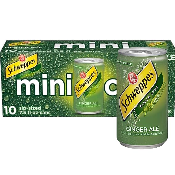 Schweppes - Mini Cans, Ginger Ale, 7.5 Oz, 10 Pk