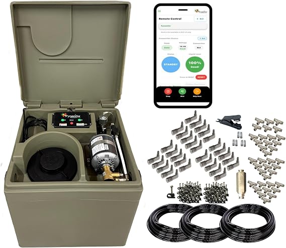 Mosquito Misting System Pynamite Wi-Fi/Bluetooth app & 30 Nozzle Kit