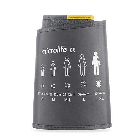 Microlife Official L-XL Blood Pressure Monitor Cuff (32-52cm) | Wide-Range Soft & Comfortable Arm Cuff for select Microlife Monitors (B1 Classic, B2 Basic, A3 Plus & More)
