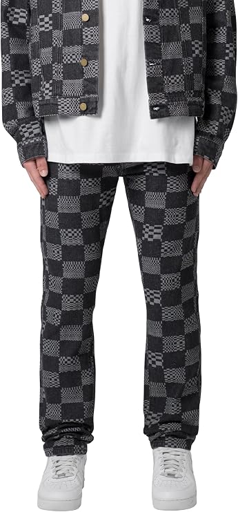 mnml Men's Mnml D528 Checkered Denim