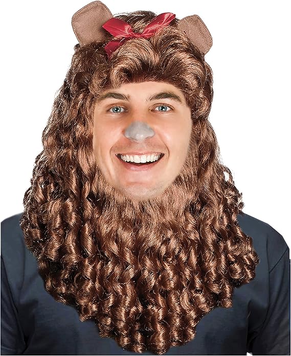 Lion Wig Lion Costume Mane Cowardly Costume Wig For Adults- One Size
