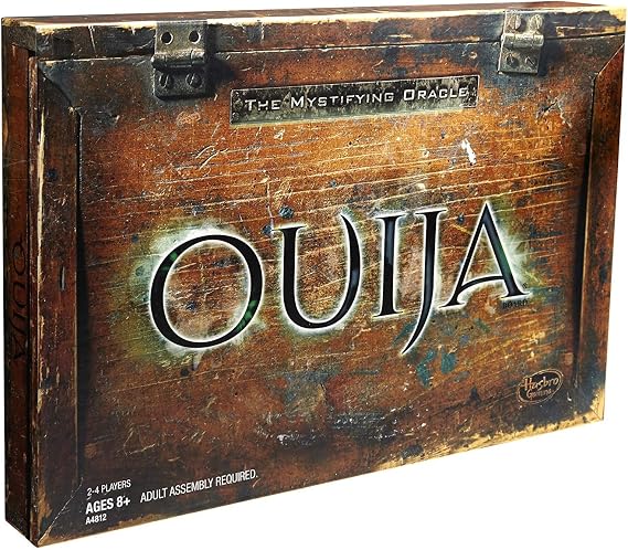 Hasbro Gaming Ouija Board Game, 8+ Years, Includes Ouija Board, Planchette (with Lens and 3 Glide feet), and Instructions.