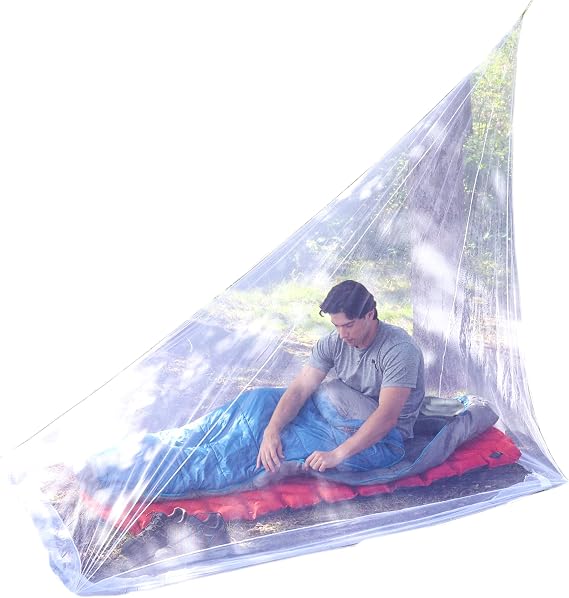 Coghlan's Hiker's Rectangular Mosquito Net Lightweight Mesh Shelter for Camping, Backpacking, and Outdoor Insect Protection Includes Corner Rings and Carry Bag 79H x 83L x 57W