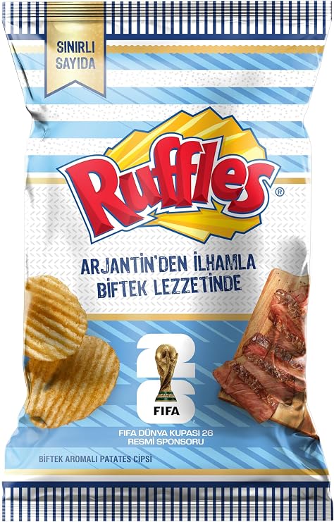 Ruffles Biftek Aromalı Patates Cipsi Süper Boy 115 g