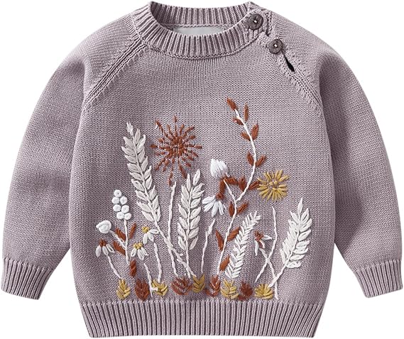 Lamgool Infant Baby Pullover Sweater Knitted Button Down Toddler Kids Sweatshirt for Spring
