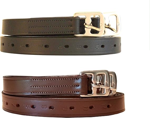 SIE 46/ 48 / 54 / 56" / 60 English Premium Leather Stirrup Leathers Kids/Adult