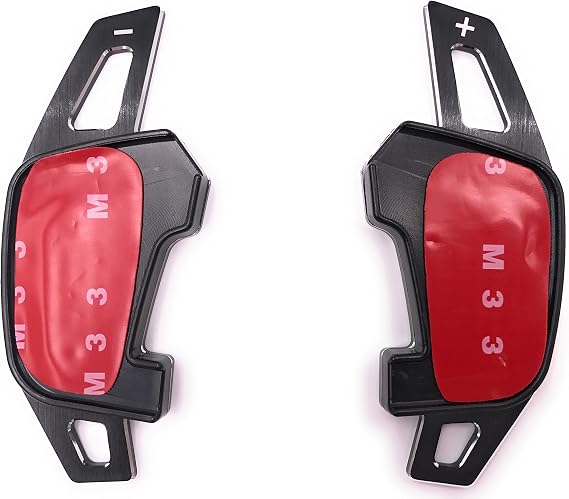H-Customs Dsg Paddles Extension Shift Paddle Shifter Alu Black Compatible with Golf 7 Only Gti R Gtd