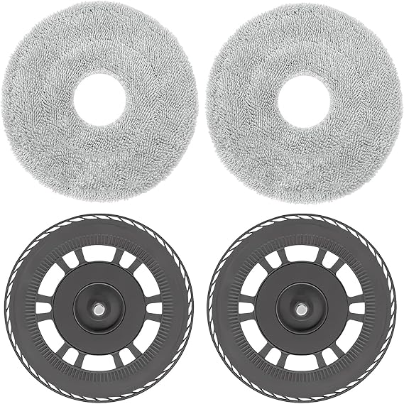 Mop Pads and Holders for Dreame L20 L40 X30 X40 Ultra/Mova E30 Ultra | Replacement Mop Plate Compatible with Dreame L10S Pro Ultra, L10S Ultra Gen 2, L20 L40 X30 X40 Ultra/ Master, Mova E30 Ultra