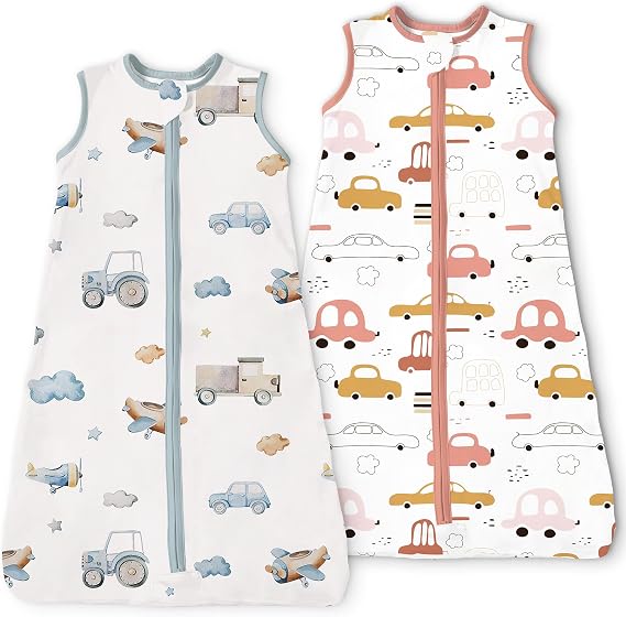 Toddler Sleep Sack 2T-4T, 0.5 TOG Wearable Blanket, Extra Long 2 Pack