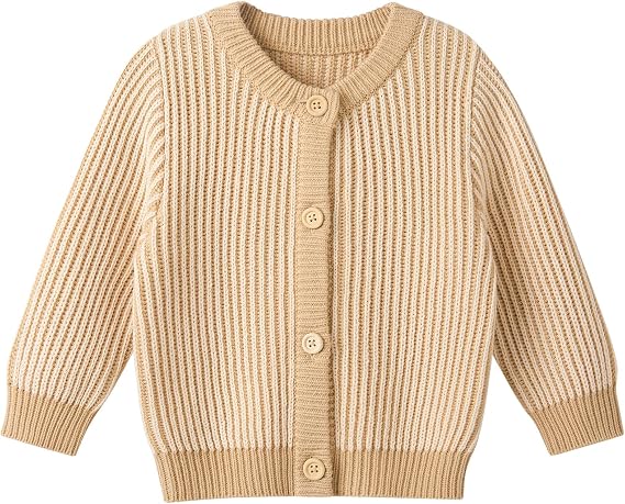 pureborn Baby Toddler Girls Boys Sweaters Warm Jacket - Cotton Knit Cardigan Button Closure Coat Outwear