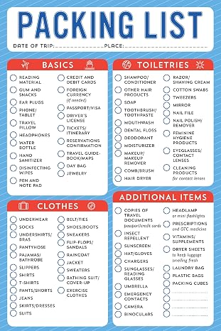 Packing List - Note Pad (60 sheets)