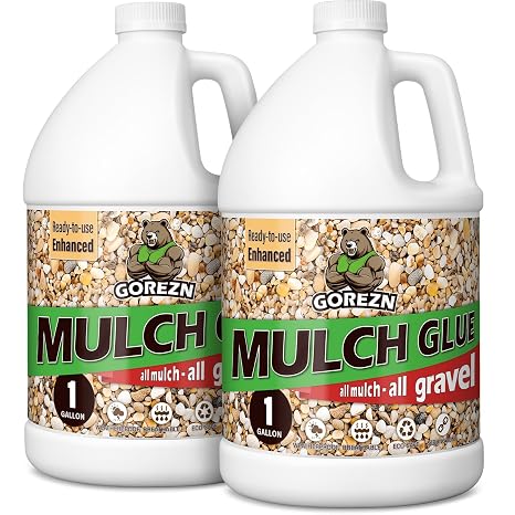 Mulch Glue for Landscaping, Ready-to-Use Rock Glue Spray, 2 Gallon | Anti-clog formula sprays smoothly on mulch, gravel, bark and pebbles for a clean, long-lasting landscape