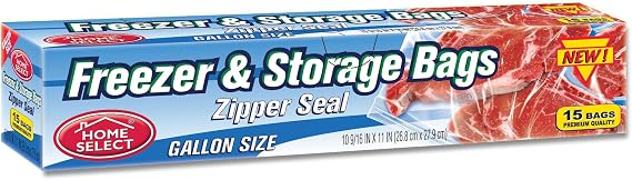 Home Select 6079-24 Food Storage Bags Gallon Food Storage Bags