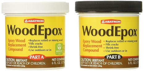 Abatron 4 Kit WoodEpox Epoxy Wood Replacement Compound, 12 oz Kit, Part A & B