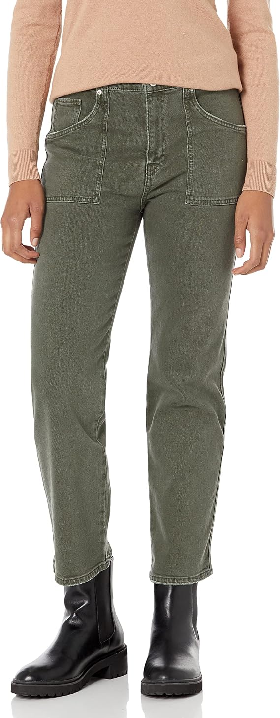 HUDSON Women's Remi High Rise, Straight Leg,Elastic Waistband Jean