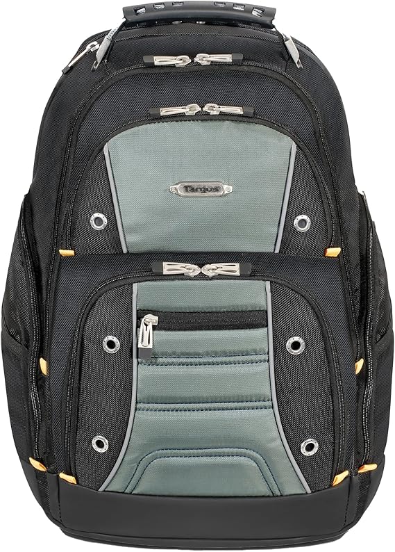Targus Drifter II Laptop Backpack, Black/Gray Backpack for Men for Business and Travel, Durable Water-Resistant Material, Fits up to 17" Laptops (TSB239US)