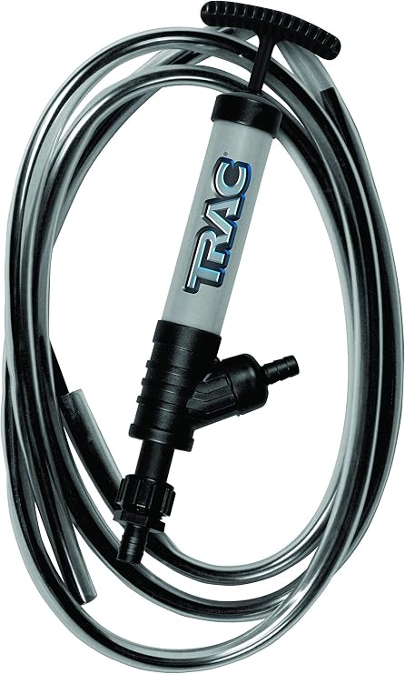 Trac Outdoors Hand Held Fluid Extractor - Ideal for Nearly All Forms of Fluid Extraction - Includes Cap, Adapters and Hoses (69360), Gray
