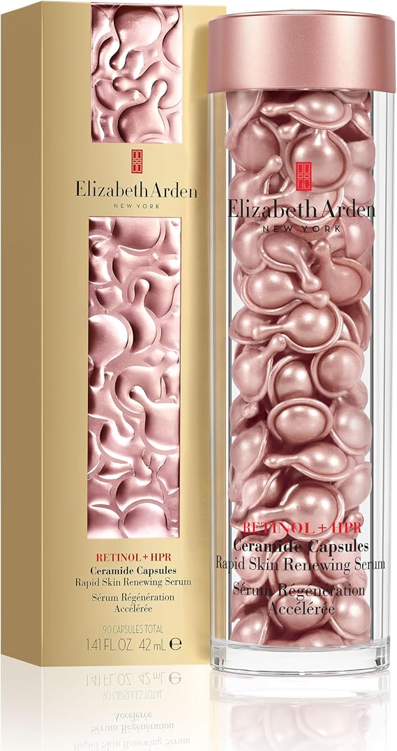 Elizabeth Arden Retinol + HPR Ceramide Capsules Rapid Skin Renewing Serum (90 pcs) Anti-Ageing Skincare to Smooth Fine Line & Wrinkles, Retexturize Skin, for Day & Night
