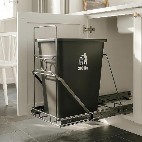 Under Sink Trash Can Pull Out, Fits Most 711 Gallon Bins, Bin Not Included