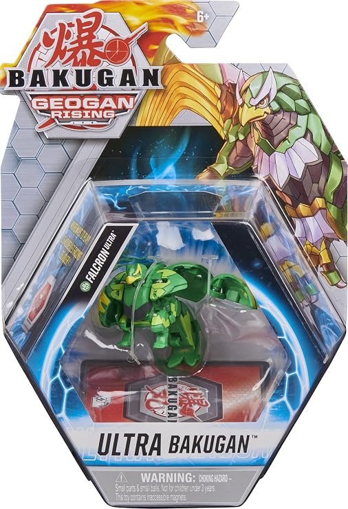 Bakugan Ultra, Falcron, 3-inch Tall Geogan Rising Collectible Action Figure and Trading Card