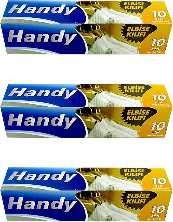Handy Vacuum Free Transparent Clothing Dress Jacket Coat Hanger Pouch Bag - 3 Boxes of 10 Pieces