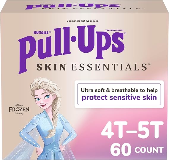 Pull-Ups Girls Skin Essentials Training Pants, 4T-5T, 60 Ct