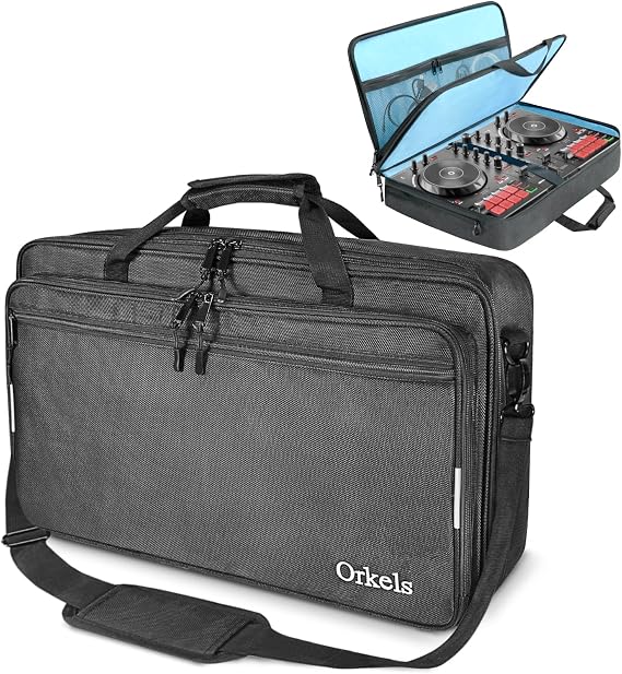 SUNDOY DJ Controller Case with Shoulder Straps for FLX4,FLX2,REV1,DDJ SB3,DDJ SB2,DDJ 400,DDJ RB,DDJ200,Pro FX,MPFX,DJ2GO2 Touch,Mix II,Party Mix,200 MK2 DJ Controller