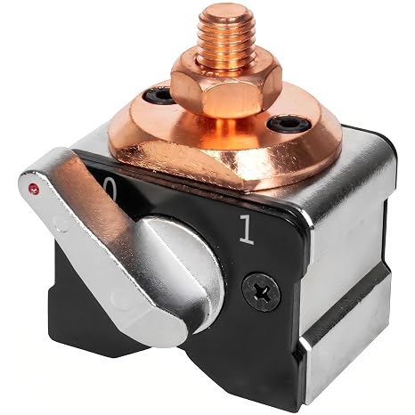 Strong Hand Tools PowerBase, Grounding Magnet, 300A @ 60% Duty Cycle, 44 LBS Magnetic Force, On/Off Switch, Machined V Surface, Copper Connector Stud, GM203, Strong Hand Tools