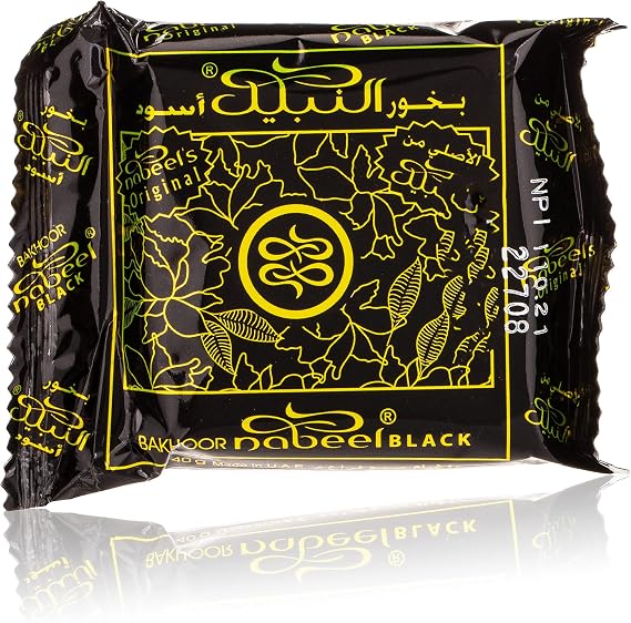 Nabeel Perfumes Heritage Collection Bakhoor Black Incense 40 g, 4INP040302