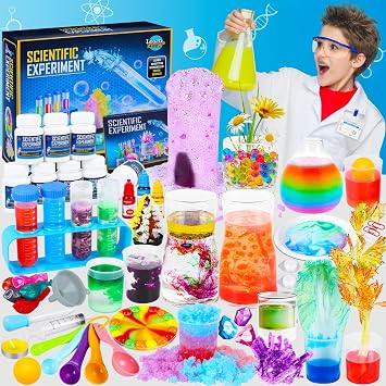 80+ Experiments Science Kits for Kids Age 8 9 10 11 12 Educational STEM Toys Gifts for Boys Girls, Volcano,Chemistry Set,Fizzy Reaction,Color Learning Activities Scientific Tools Toys