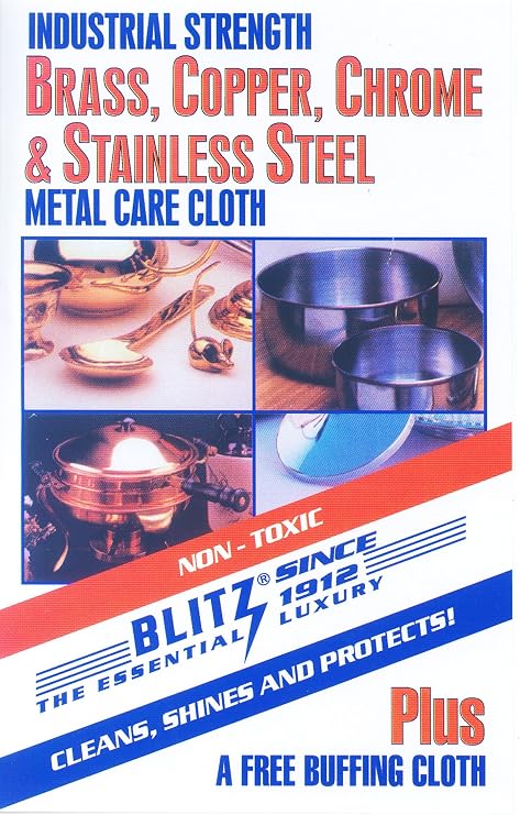 Blitz Metal Care Original Cloth, 2 Pack, Small