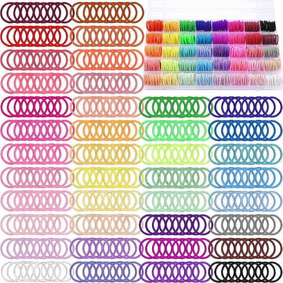 400pcs Toddler Hair Ties, Funtopia 40Colors Baby Hair Ties for Little Girls