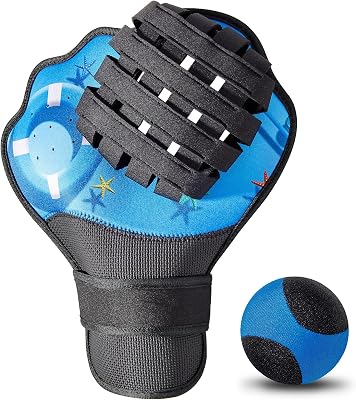 Strdfeve 1 PCS Water Ball&Glove Set,Water Bouncing Ball Catch Mitt,Pool Baseball Catching Mitt for Beach Games,Play Catch Skip Ball&Glove
