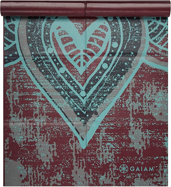 Gaiam Foldable Yoga Mat, 2mm Icy Paisley