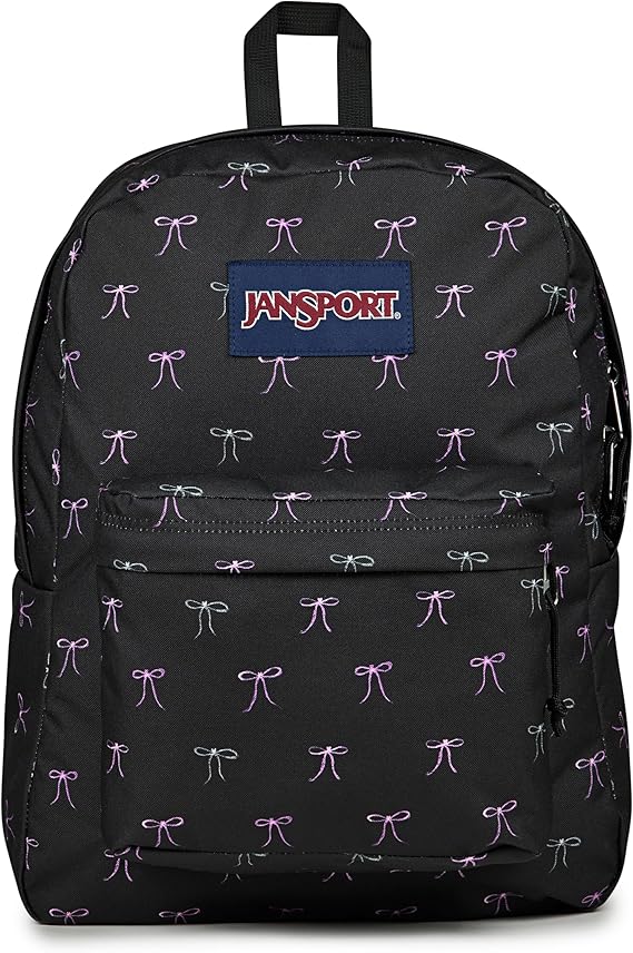 JanSport SuperBreak One Backpack - Durable, Lightweight Bookbag with 1 Main Compartment, Front Utility Pocket with Built-in Organizer - Premium Backpack, Bad Bows